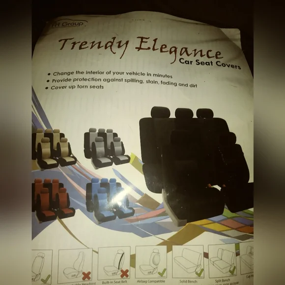 Car seat covers. Animal print/floral. NWOT - Picture 2 of 2